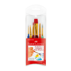 6 Assorted Triangular Paint Brushes